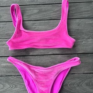 Triangl Swim Hot Pink Velvet Bikini